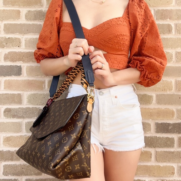 Authentic❤️Louis Vuitton Braided Handle Beaubourg Handbag Monogram Canvas MM - Picture 2 of 13